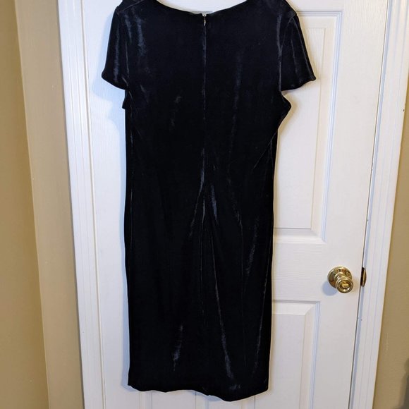 Ashro Black Sleeveless Velvet Dress & White & Black Jacket Set - size 14 NWOT - Picture 9 of 14